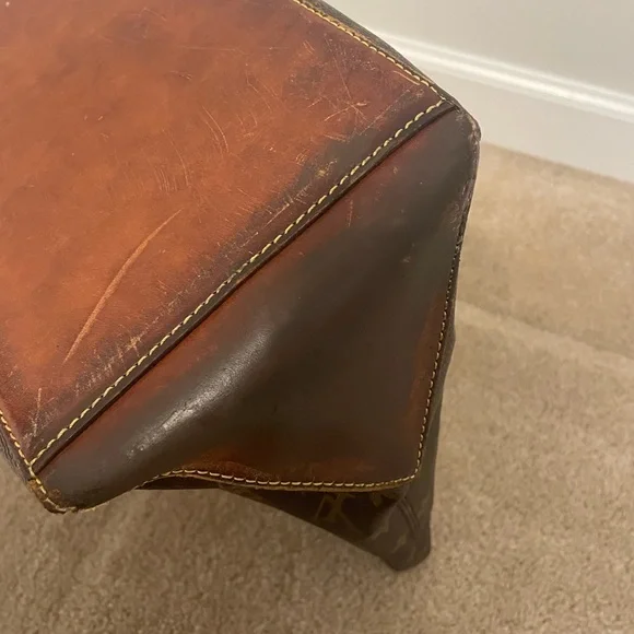 Vintage Louis Vuitton Brown & Tan Monogram Bag & Dust Bag ONLY *Special Price* - Picture 5 of 10